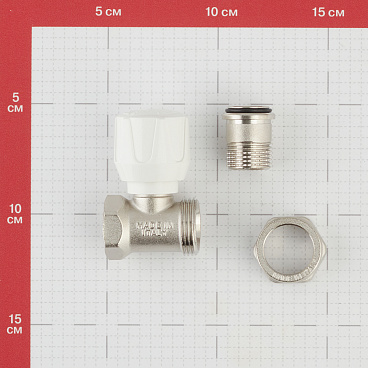 Клапан регулирующий Stout 1/2 НР(ш) х 1/2 ВР(г) для радиатора (SVR 2122 000015)