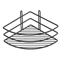 Полка для ванной Fixsen Муар угловая 275х200х104 мм металл черная (710B-1)