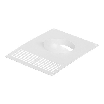 Площадка торцевая Era с решеткой с фланцем d100 мм пластиковая 180х250 мм белая