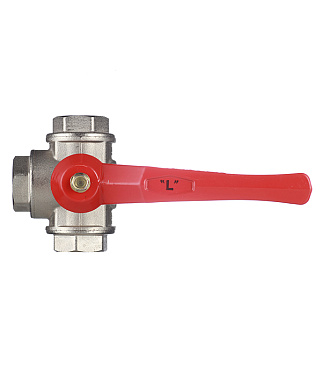 Кран шаровой латунный Itap 3/4 ВР(г) х 3/4 ВР(г) х 3/4 ВР(г) L-образный ручка трехходовой